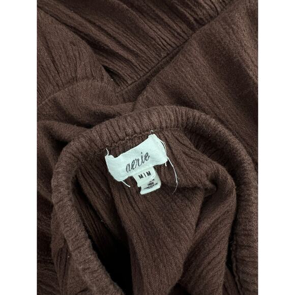 Aerie Brown Tiered Cottagecore Boho Maxi Skirt Size Medium - Picture 4 of 5